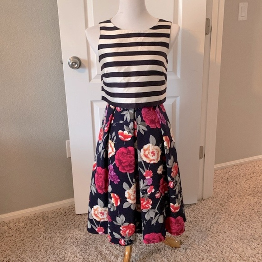 Moulinette Soeurs Floral Stripe Dress